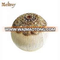 Beige and Gold Colors Resin Sphere and Bowl for Home Decoration