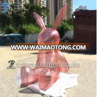 5 Feet Modern Animal Rabbit Metal Sculpture