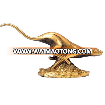 Customized gold resin sculpture home decoration resin animal statues resin leopard