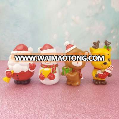 Wholesale cheap Christmas home decoration resin miniature snowman santa deer statue