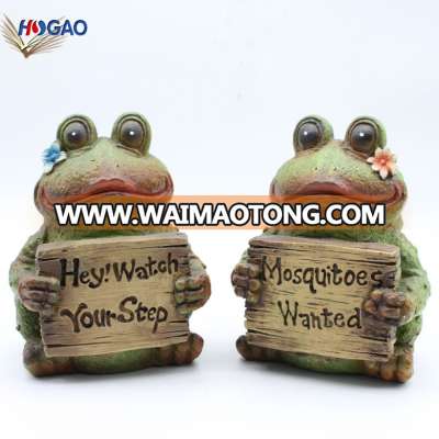 2019 Hot Sale Handcrafted Polyresin Outdoor Garden Frog Statue