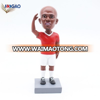 China high quality custom design resin black man raising hand  bobble head