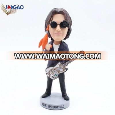 High quality creative resin popular singer star figurine bobble head for home decoration