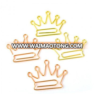 Cheap metal office clip custom shape different kinds cute paper clips