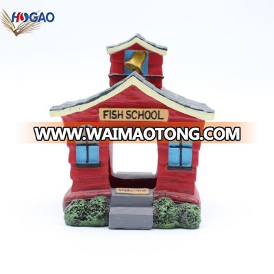 Wholesale creative statue resin miniature model "fish school" house