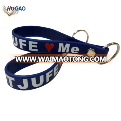 Wholesale custom logo silicone key  ring rubber key chains